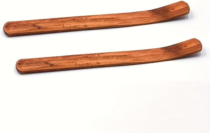 2 Pieces Natural Wood Incense Stick Holder Home Incent Burner with Ash Catcher