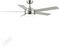 YUHAO 52 Inch Brushed Nickel Ceiling Fan with Light and Remote Control.Noiseless,Dimmable,3CCT,6 Speeds Reversible, DC Ceiling Fans for Indoor or Covered Outdoor Use.ETL Listed