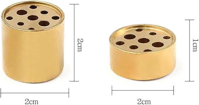 VOSAREA 4pcs Copper Incense Holders, 9-Hole Multi-Hole Incense Stick Bases, Small Retro Copper Burner Accessories for Meditation Room, Yoga Studio & Home Decor