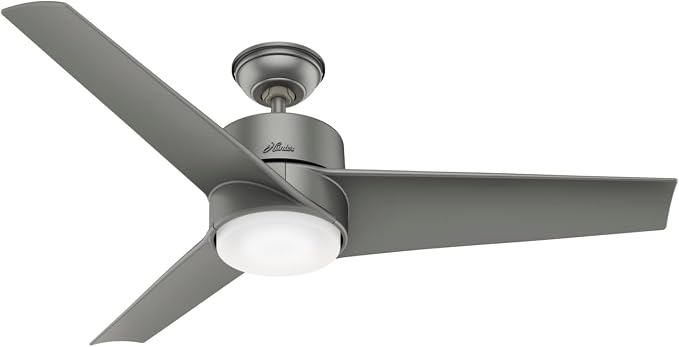 Hunter Havoc, Outdoor or Indoor, Ceiling Fan, Quiet, 54 inch, Matte Silver