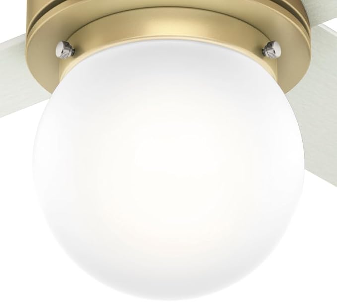 Hunter Hepburn, Indoor, Ceiling Fan, with LED Light, 44 inch, Modern Brass