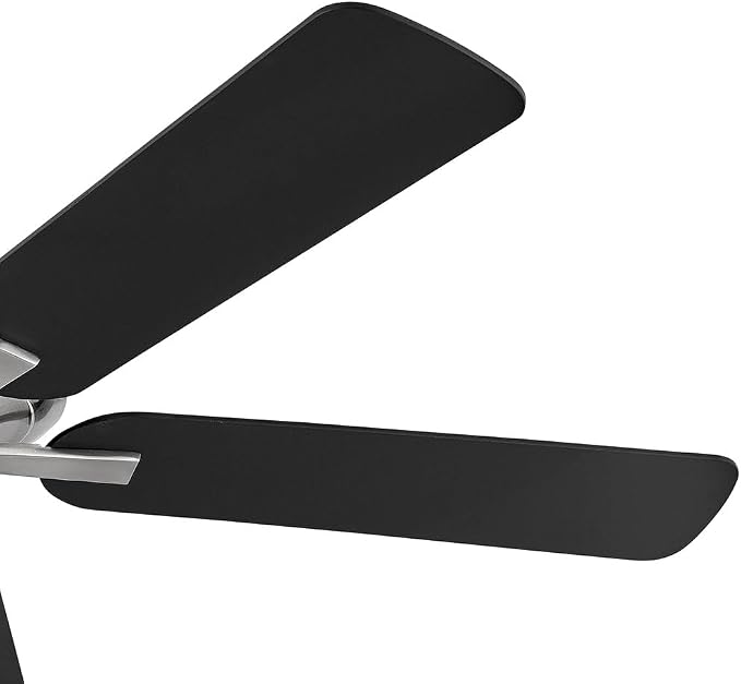 Hinkley Metro 52" Indoor/Outdoor Dual Mount Ceiling Fan, Flush Mount or Suspended by 4.5" Down Rod, Reversible Wooden Fan Blades, Brushed Nickel, Remote Sold Separately