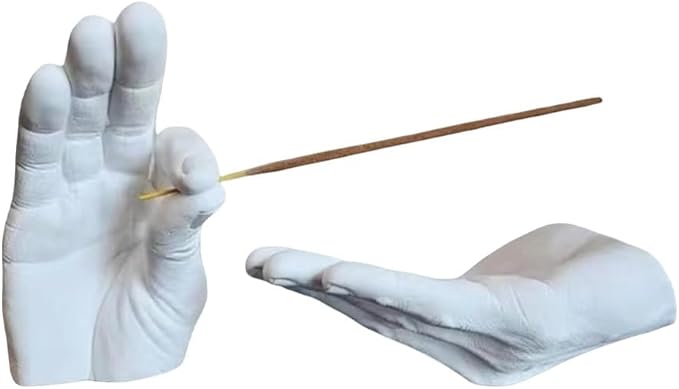 Hand Incense Holder for Sticks, Incense Burner Ash Catcher, Hand-Shaped Incense Burner Stand, for Meditation and Decoration (White)