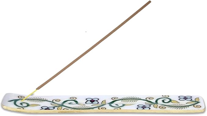 Bless-International Traditional-Handmade-Burner Wooden-Incense-Stick-Holder Ash-Catcher-Stand for-Aromatherapy-Meditation-Yoga (Inner Peace) 10 Inches, Pack of 1