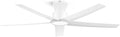 ocioc 52 inch Ceiling Fans with Lights, Large Air Volume Ceiling Fans with Reversible Quiet DC Motor and Remote（White）