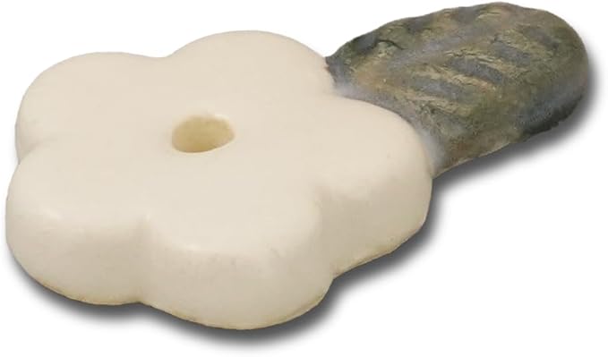 Charming Animal Series Ceramic Incense Holder, Japanese Pottery, Perfect for Relaxation and Concentration, Made in Japan (Florets and Rabbit)