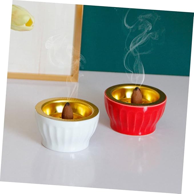 Zerodeko Decorative Incense Burner Censer Lightweight and Compact Incense Holder for Home Yoga Meditation and Office Use Retro Stove Elegant