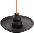 Ouliget Incense Holder Burner,Brown Glazed Ceramic Gourd Style Censer Burner,Simple Style Morden Incense Holder for Set for Office Yoga and Livingroom