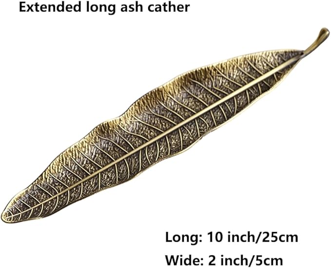 Leaf and Snail Incense Burner, Incense Holder Set Incense Ash Catcher, Incense Sticks Holder for Meditation Room, Yoga, Home, Office (Bronze)