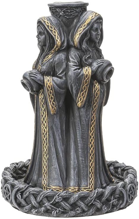 Pacific Giftware Mother Maiden Crone Backflow Incense Burner, 9.25-inch Height, Cold Cast Resin