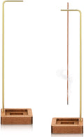 Treela 2 Sets Incense Holder for Sticks, Wooden Modern Upside Down Insence Stick Holder Burner Ash Catcher Handmade Round Tray Stand with Mat for Home Office Table Decor Yoga Spa Mediation Zen