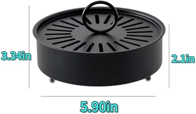 Mosquito Coil Holder with Anti-Scald Design, Stainless Steel, Pink/Black/Blue, for Home and Camping (Black)