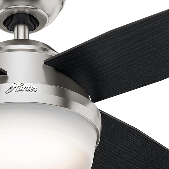 Hunter Dempsey, Indoor, Ceiling Fan, Modern, Quiet, 44 inch, Brushed Nickel