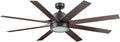 Honeywell Ceiling Fans Xerxes Modern 62 Inch Ceiling Fan with Light, Remote Control Fan, LED Indoor Fan with 8 Blades, Dark Elm and Rough Pine Blade Finish Options, Bronze (50609-01)