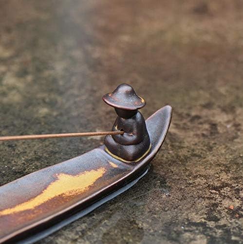 Fishing Boat Style Ceramic Incense Holder