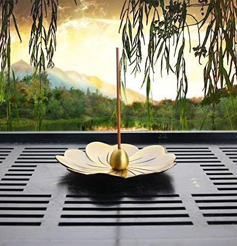 Incense Burner for Incense Sticks, Incense Holder Water Droplets Style Brass Cense Burner
