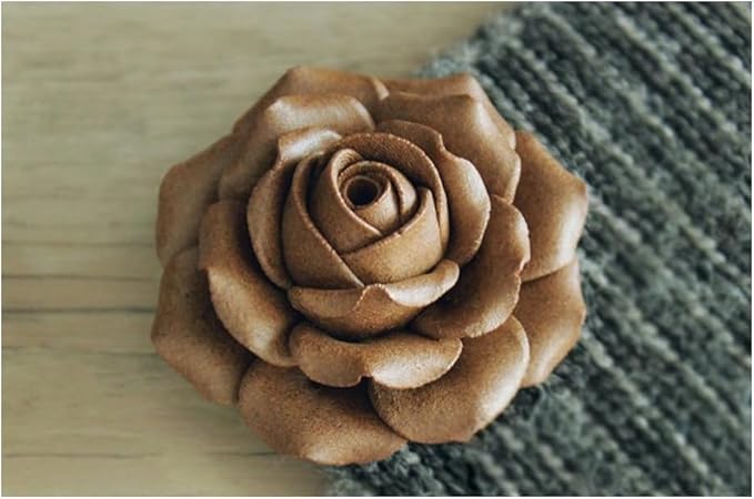 Collectible Handmade Chinese Ceramics, Mini Rose Ceramic Incense Stick Holder, Handicraft Flower Lotus Incense Burner Bowl Ash Catcher Inscent Tray for Home Decor and Gift, 2.55 Inch, Gray