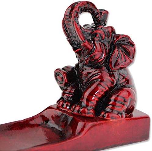 Red Elephant Wraps Incense Burner Holder Lucky Figurine Home Decor Gift