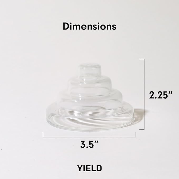 Yield Meso Glass Incense Holder - Clear - Premium Quality Glass Incense Stick Holder - Ideal for Aromatherapy, Meditation, Yoga – Ornamental Piece for Home, Office Décor