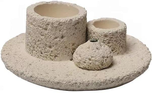 4 in 1 Cement Holder for Incense Sticks/Palo Santo/Sage Sticks/Candle