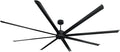 120 Inch HVLS Industrial Ceiling Fan, Large Ceiling Fan with Remote Control, High Airflow Commercial Fan for Garage Gym Shop Warehouse, Quiet DC Motor, 6 Speeds, 8 Aluminum Blades