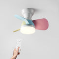 20 Inch Ceiling Fan with Light,3 color ABS blades, Colorful Small Ceiling Fan with Remote Control, Suitable for Living Room, Dining Room, Bedroom