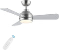 42 Inch Downrod Ceiling Fan with Light, 3 Wood Blades | Remote Control,Reversible Quiet DC Motor,Wood Blades,6 Speed,3CCT Dimmable for Bedroom,Living Room