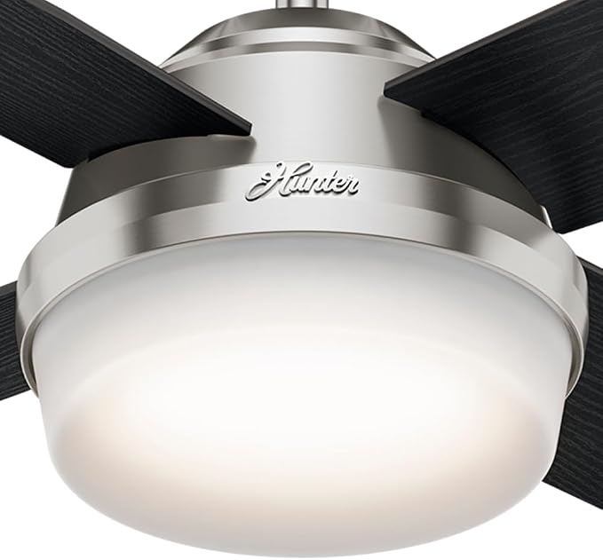 Hunter Dempsey, Indoor, Ceiling Fan, Modern, Quiet, 44 inch, Brushed Nickel