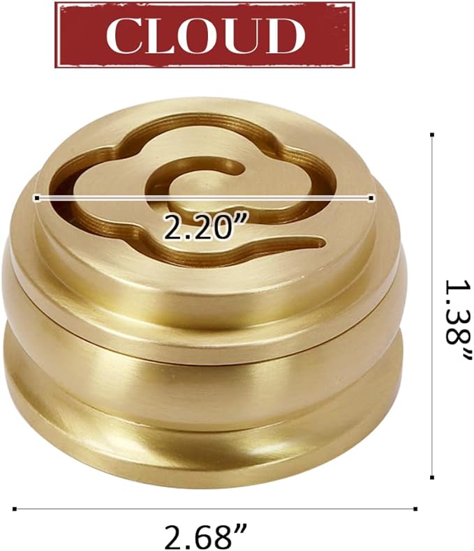 3 in 1 Mini Brass Incense Burner and Ash Press - DIY Incense Making Tool Kit for Fragrance Accessories
