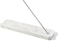Koville Marble Incense Holder, Incense Holder for Sticks, Incense Sticks Holder Ash Catcher for Meditation Yoga SPA, Natural Stone Incense Burner, Home Table Decor (White&Gold)
