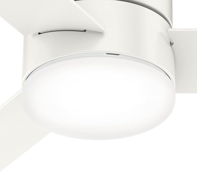 Hunter Minimus, Indoor, Ceiling Fan, with LED Light, 52 inch, Fresh White