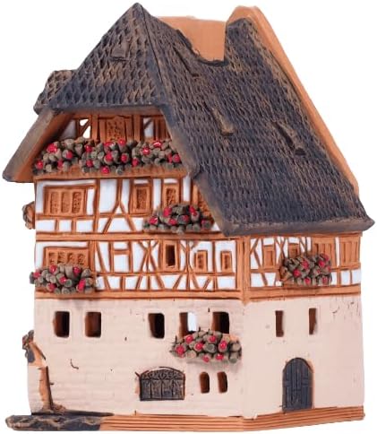 Ceramic Village Houses Collection - Handmade Miniature of Historic Dürer's House in Nuremberg, Germany - Candle, Cone Incense Holder R250