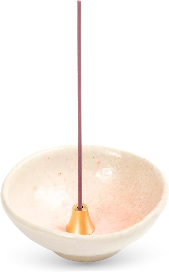 Incense Holder, Pink Cherryblossom Mt.Fuji,Ash Catcher,Made in Japan Traditional Crafts
