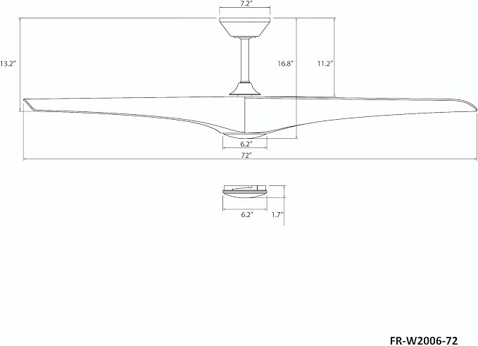 Modern Forms Zephyr 3 Blade 72 in. Indoor and Outdoor Smart Downrod Ceiling Fan with Remote Control - Integrated LED Selectable 4CCT 2700K-3000K-4000K-5000K - Bronze/White Oak