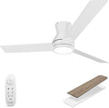 Ceiling Fans with Lights Remote Control - Flush Mount Dimmable 3000K-6500K LED 6 Speed with Quiet DC Motor for Bedroom, Living Room and Outdoor Patio