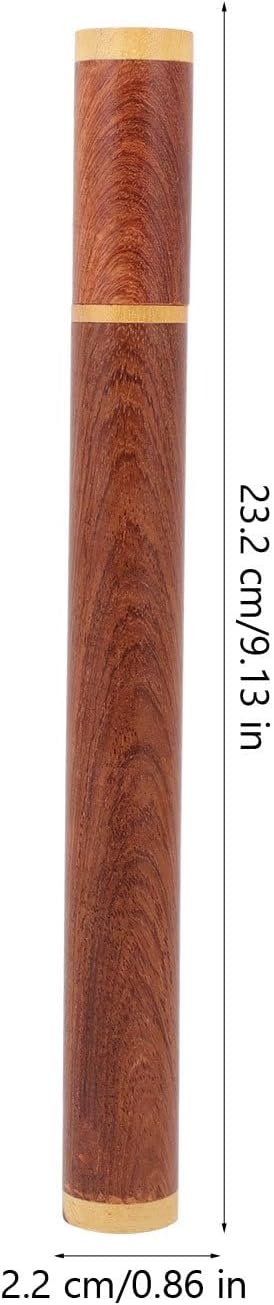 ARTIBETTER Wood Incense Holder Tube with Sealed Lid Smooth Natural Wooden Incense Stick Storage Container for Home Decor Meditation Aromatherapy Portable Compact 9.44X1.73X0.86 Inches