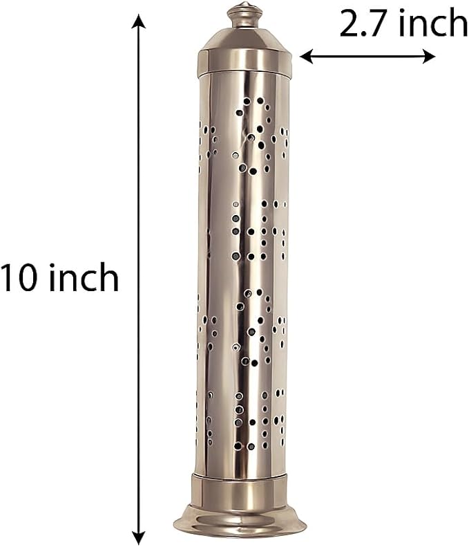 Incense Stick Holder Stainless Steel Incense Stand Dhoop Agarbatti Stand Om Swastik Stand Pooja Accessory Agarbatti Dhup Dani Burner Tray Tower Stand for Positive Energy