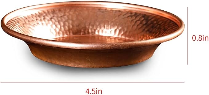 Copper Incense Burner Holder Set - Hammered Copper Bowl Ash Catcher for Altar Use, Jewelry Dish,Rituals, Incense, Smudging, and Decoration