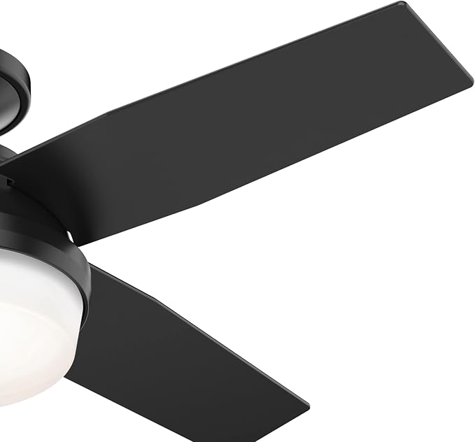 Hunter Dempsey, Outdoor or Indoor, Ceiling Fan, Quiet, 44 inch, Matte Black