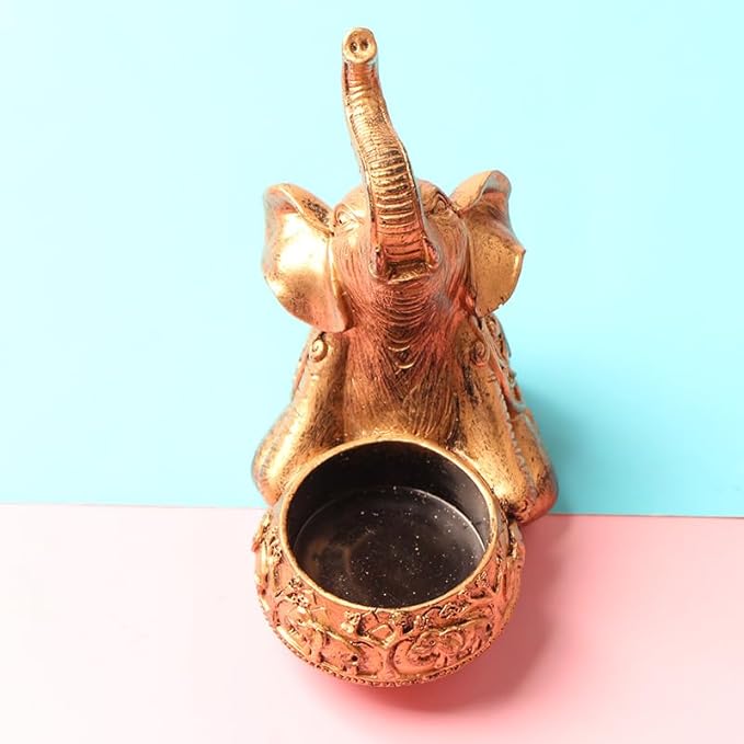 1 Pc Looking Up Elephant Incense Holder - Incense Burner & Craft Ornament for Spa, Yoga, Meditation, Home & Room Decor