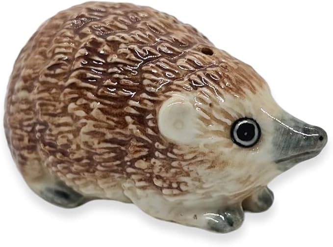 2¼" Brown Hedgehog Porcupine Elegant Ceramic Incense Stick Holder Artistic Collectible Figurine for Adult Collectors Sophisticated Interior Accent Gift Handcrafted Porcelain Home Decor