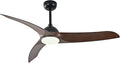 Ceiling Fans with Lights, 56 inch Ceiling Fan with Light and Remote Control, Flush Mount, 3CCT, Dimmable, Quiet Reversible Motor, Black Ceiling Fan for Bedroom Indoor/Outdoor Use