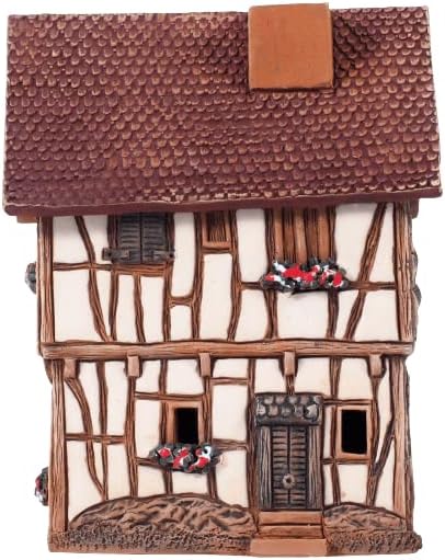 Ceramic Houses and Villages Collection - Handmade House Miniature of Historic Winery in Bernkastel-Kues, Germany - Candle, Cone Incense Holder R255