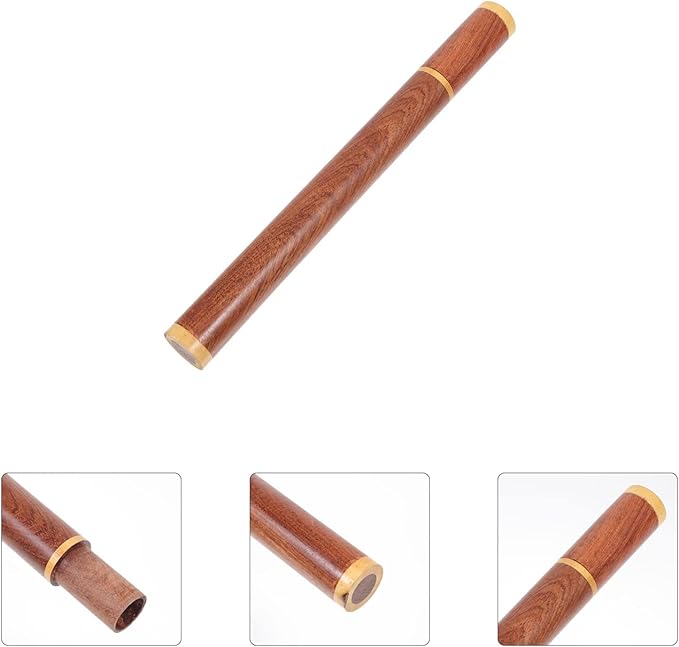 ARTIBETTER Wooden Incense Holder Tube with Lid 9.44X6.92X0.86In Smooth Natural Aromatherapy Storage Compact Incense Stick Holder for Home Decor Meditation