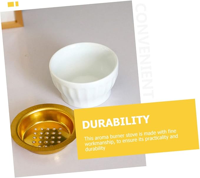 Zerodeko 3pcs Delicate Incense Burner Elegant Ceramic Desktop Censer Holder for Home Office and Meditation Spaces Lightweight Portable Design for Relaxation and Air Purification