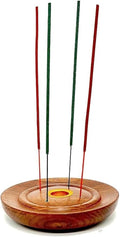 Sogra Teak Wooden Handicraft Bowl Shape Wet dhoop batti Stand | Incense/agarbatti Stick Holder | Bowl (Brown)