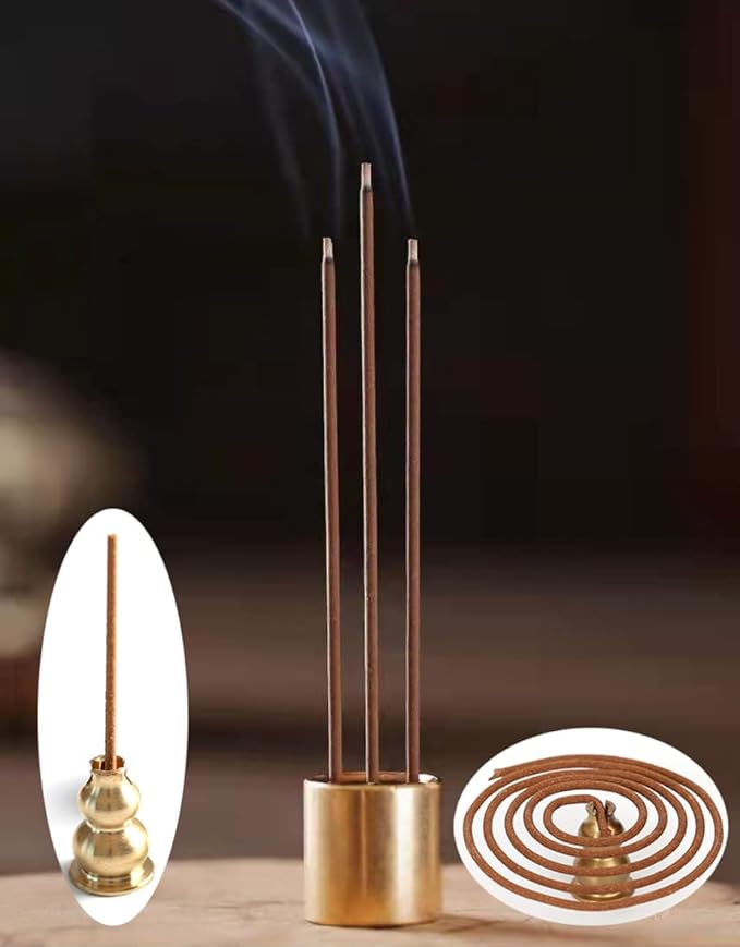 Incense Holder Burner,Pure Copper Antique Fish Pattern, Incense Ash Catcher for Sticks or Cone Incense,Mosquito Incense,Sage Cones and Palo Santo(Stick/Cone/Coil Incense)