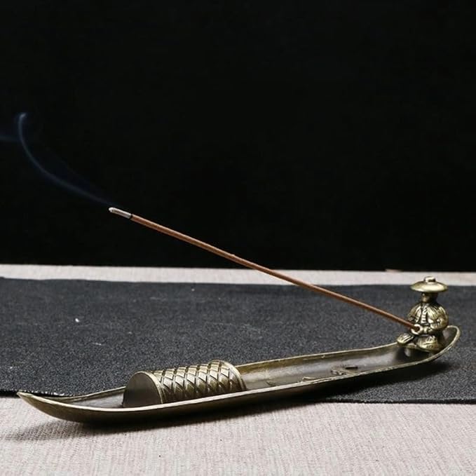 Incense Holder-Incense Burner-Home Ash Catcher Fisherman's Fishing Boat Incense Holder Home Decor (Zinc Alloy 2PCS)
