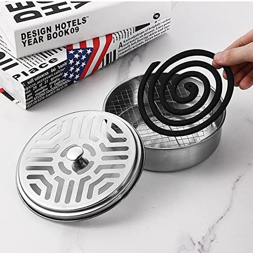 2 Portable Coil Holder, Incense Box Sandalwood Holder with Handle, Fireproof Incense Burner for Home Office Camping