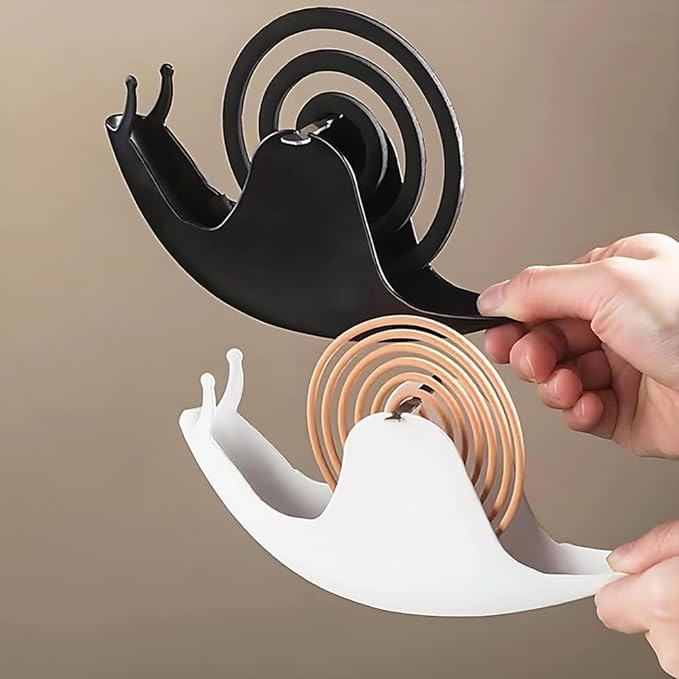 Accddio Incense Holder,Mosquito Coil Holder,Snail Incense Burner Holder,Mosquito Coil Burner of Iron Material for Table Decorations or Gifts (White)